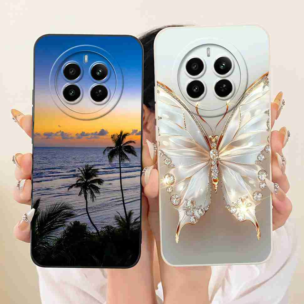 Für Realme 12 Pro 5G Hülle Bunte Blumen Rückseite Weiche Silikon Handyhülle Für Realme 12 Realme12 Pro RMX3842 Taschen Coque Capa