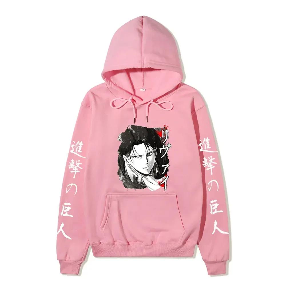 Anime Attack on Titan AOT Merch Ackerman Levi Scout Regiment Printed Hoodies Autumn Winter Sweatshirts Pullovers