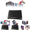 Large Capacity Pu Leather Wallet With Multiple Card Slots For Men And Women In Black