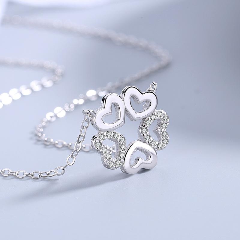 S925 Sterling Silver Necklace Japanese and Korea Style Necklace Fashionable Small Fresh Collarbone Silver Jewelry