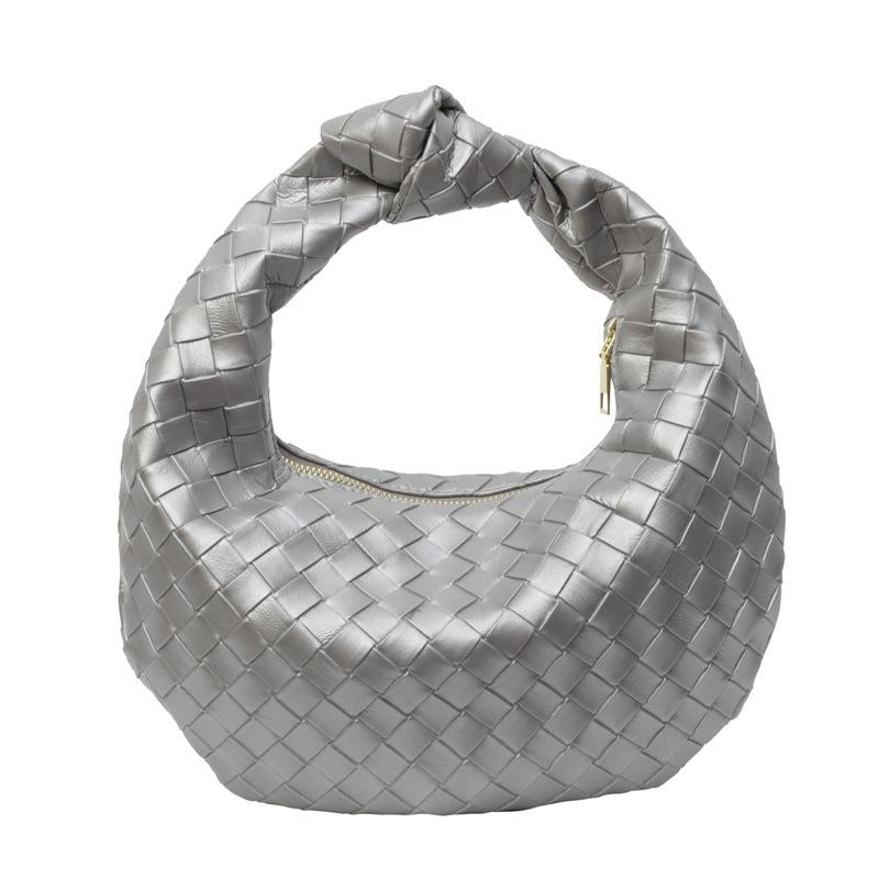 Trendy Texture Woven Portable Women's Bag 2025 Summer New Versatile Commuter Solid Color Underarm Bag Shoulder Bag