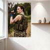 Sexy Military Woman with Rifle Tin Sign Vintage Metal Poster for Home Bar Pub Wall Decor, Outdoor Training Theme Iron Painting