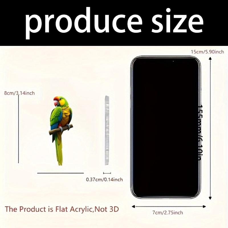 Colorful Macaw Shape 2D Acrylic Car Accessory Hanging Decors Macaw Vehicle Hanger for Vehicles Stylish & Eye Catching