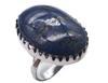 Lapis Lazuli Natural Gemstone Antique Silver Ring US Size-5.25 R 4947