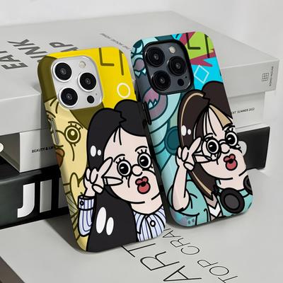 Cartoon Cute Bbang Bbang Phone Case For IPhone 16 15 14 13 12 11 Pro Max Plus Samsung S24 S23 Ultra Glossy HD Hard PC Cover