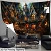 2D Wizarding World Tapestry Dark Academia Castle Interior Wall Hanging