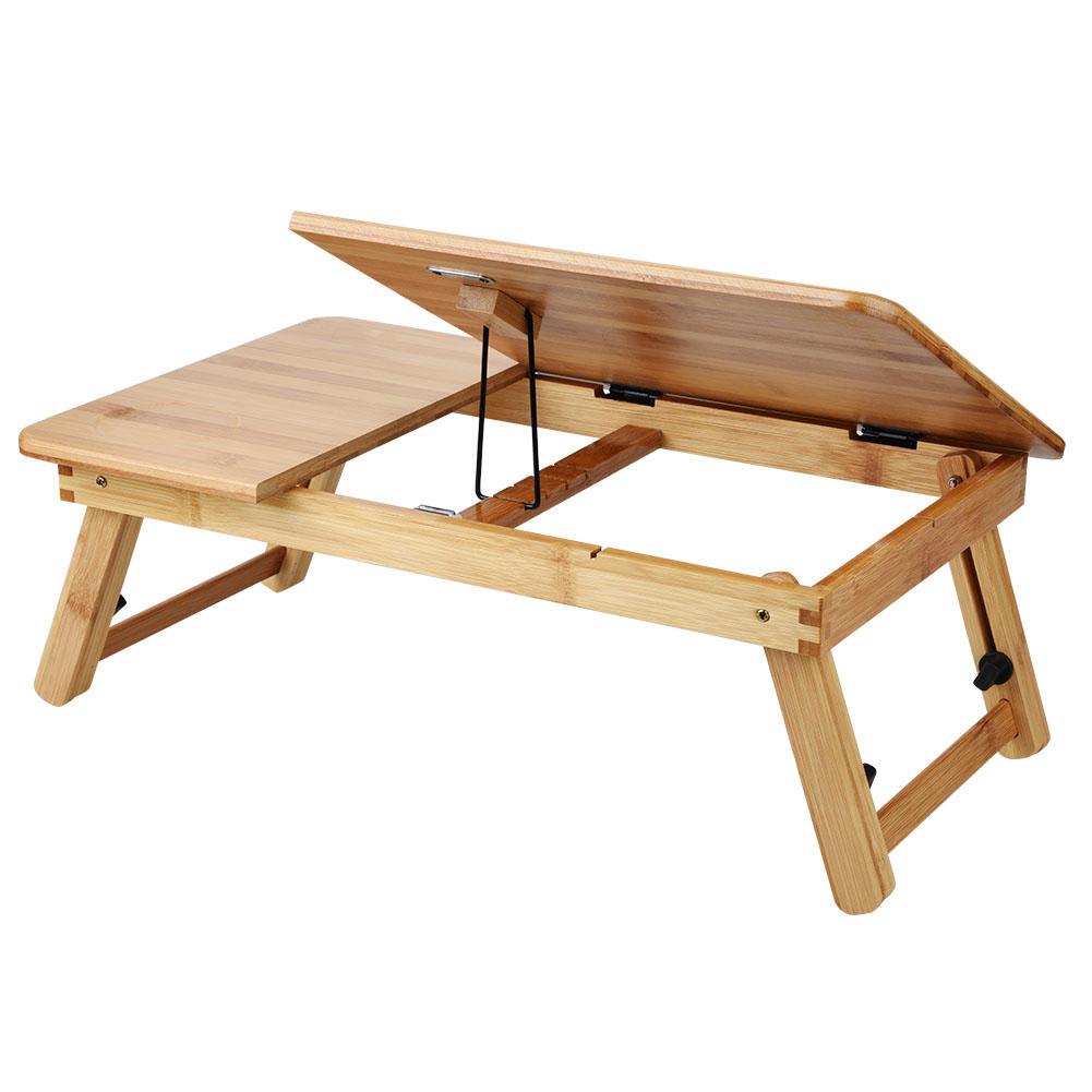 Taşınabilir Katlanabilir Ahşap Bambu Bilgisayar Dizüstü Bilgisayar Masası Kanepe Yatak Dizüstü Bilgisayar Standı 50*30