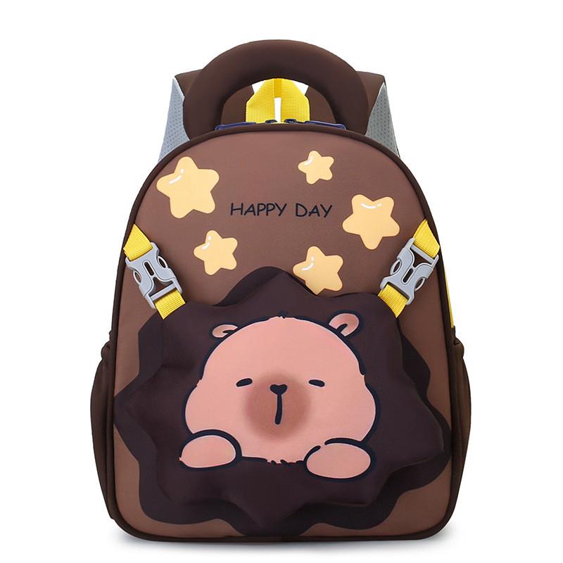 Cartoon-Kinderrucksack für Vorschulkinder aus atmungsaktivem Nylon mit gepolsterten Trägern für den Schulgebrauch