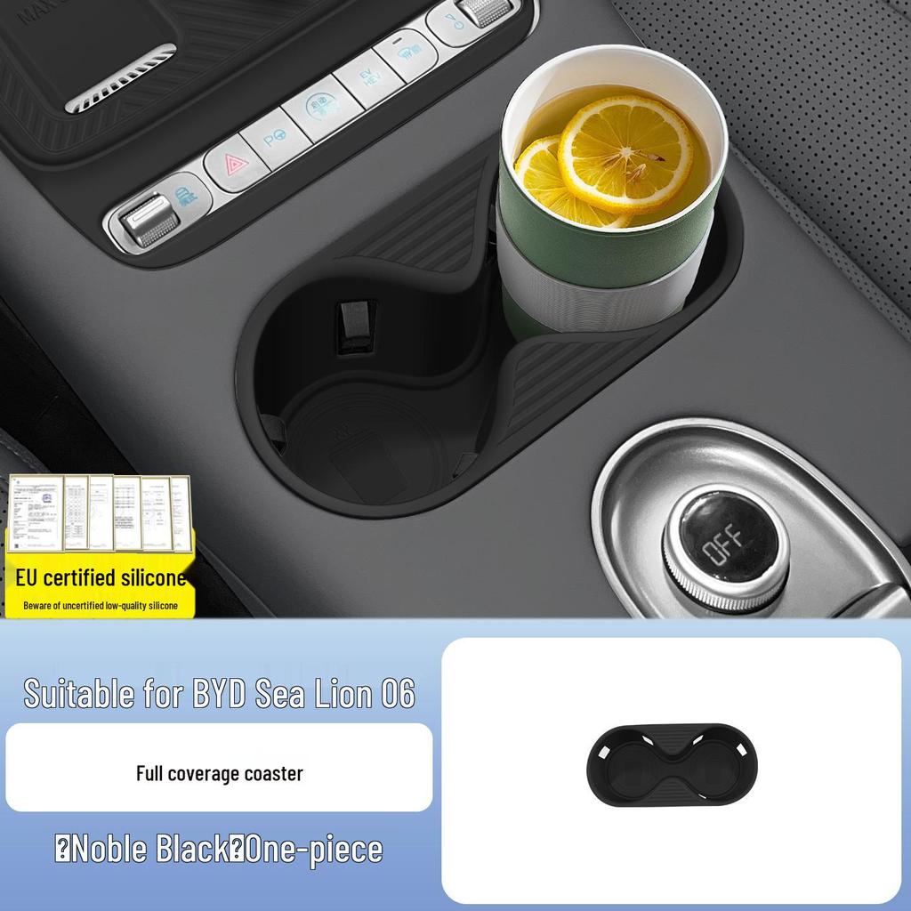 BYD Sea Lion Wireless Charging Silicone Pad & EV Cup Holder Cover for 25 Models