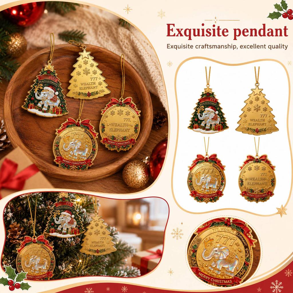 2D Flat Acrylic Christmas Tree Ornament Hanging Decoration for Holiday Home