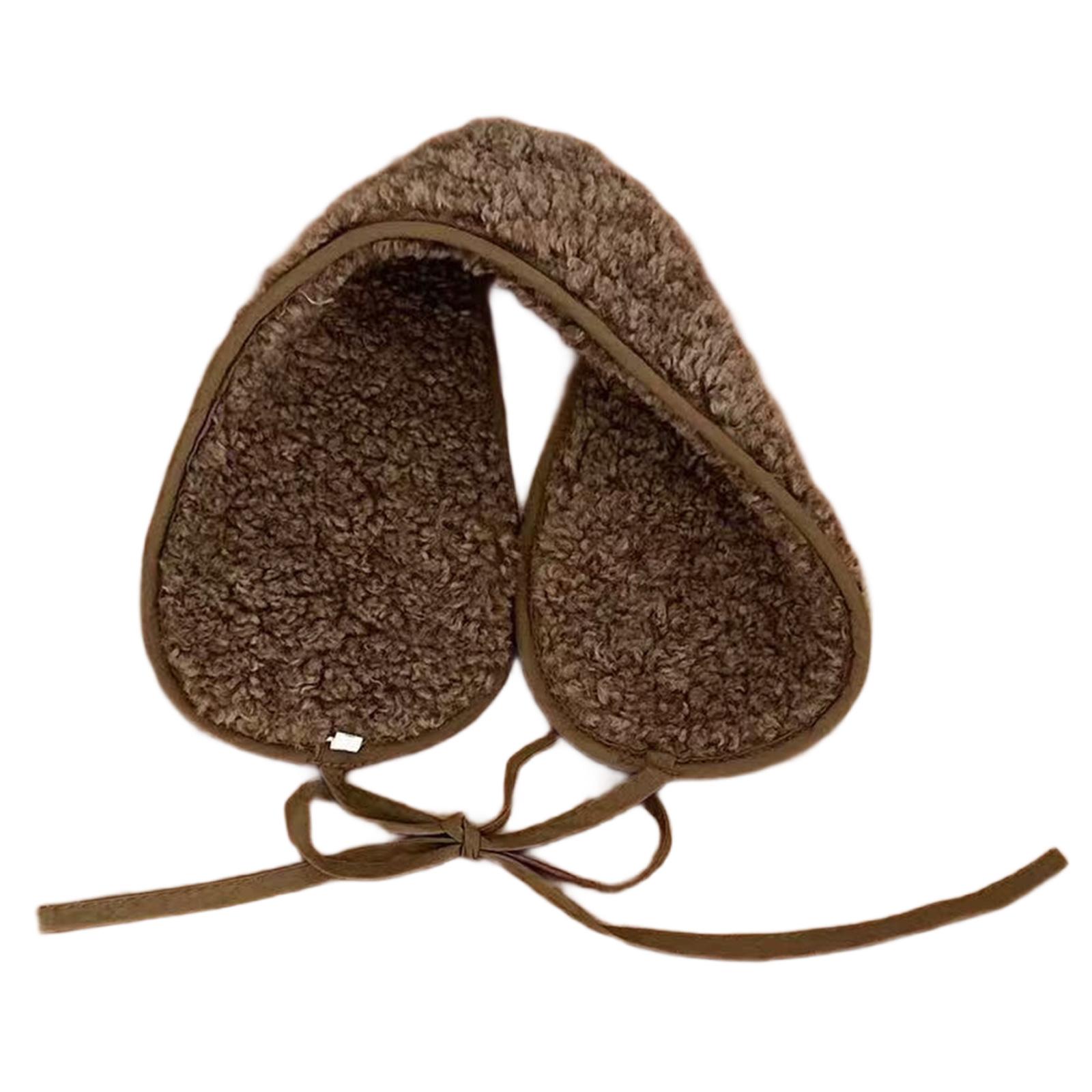 

Прекрасные наушники с коротким ворсом на завязках для женщин и детей, теплая повязка на голову для зимы, подарки на Рождество и Новый год хаки