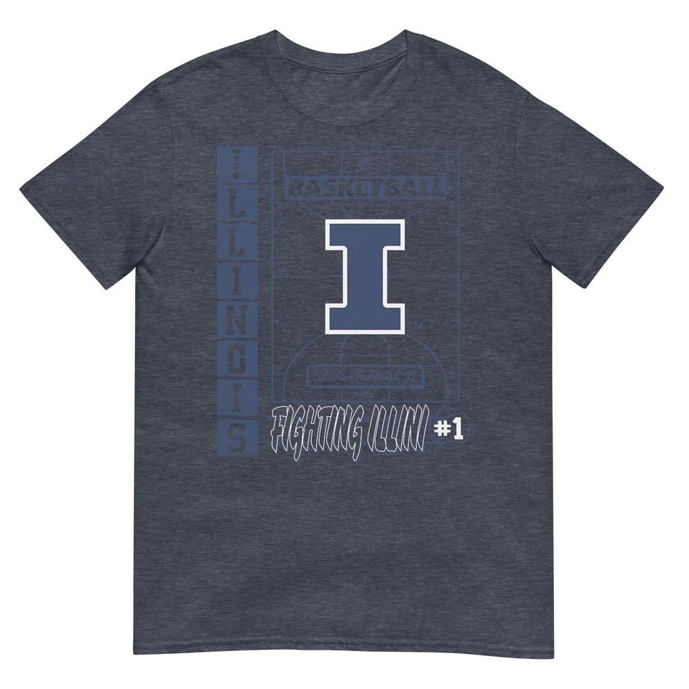 Illinois Fighting Illini Basketball Vintage Court Orange TShirt