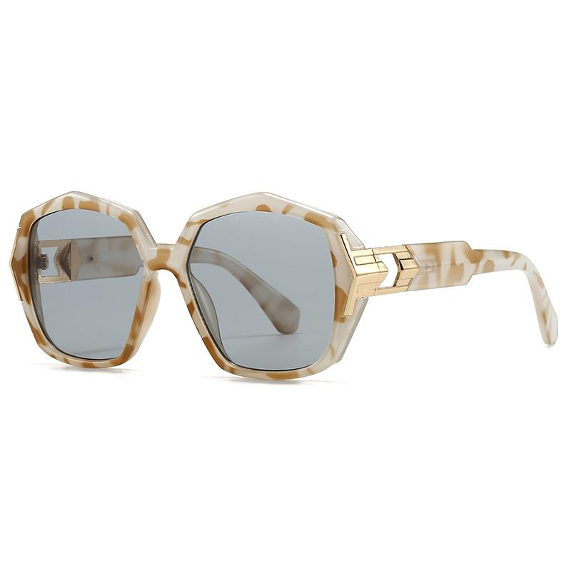 

High Quality Cross-Border Export New Modern Retro Garden Frame Sun Glasses Ins Style Street Shooting Polygon Lh278