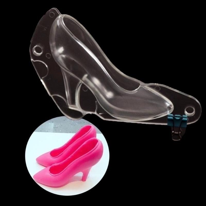 1Pc 3D Three-dimensional Mini Women's High Heels Chocolate Mold, Ultra-light Clay Molding Mold