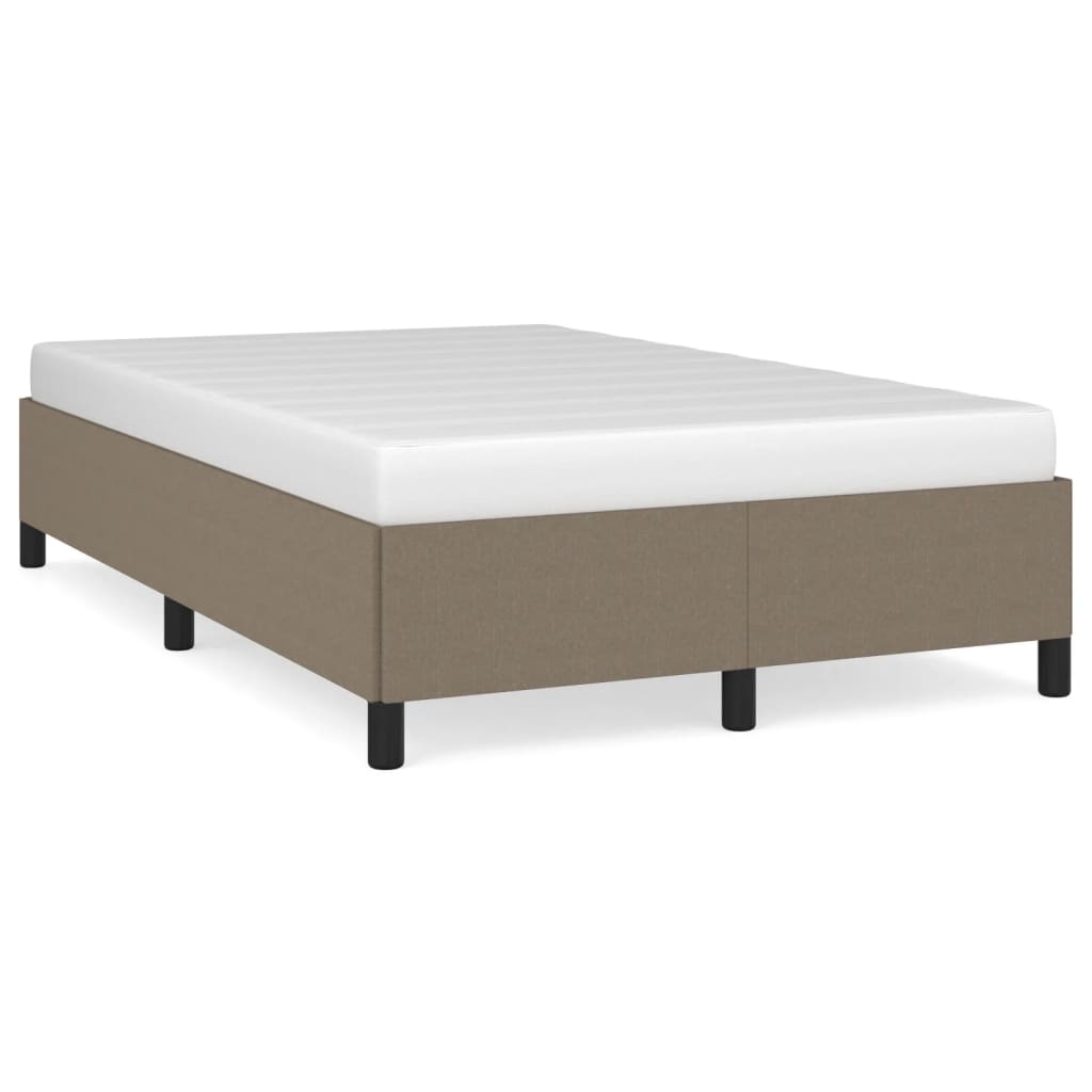Bed Frame without Mattress Taupe 120 x 190 cm Fabric