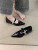 Fashion Shoes Woman Flats Shallow Mouth Pointed Toe Dress Comfortable On Heels New Summer Spring Mary Janes Shoes Woman 2025 Pointed Toe