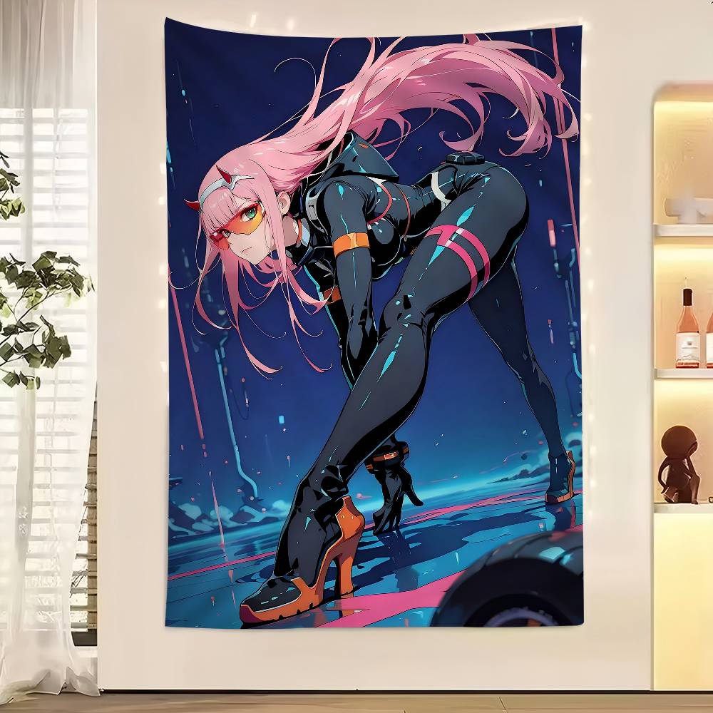 Anime DDarling In The Franxx Cartoon Tapestry Wall Hanging Decoration Household Home Decor