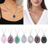 Water Drop Shaped Necklace Pendant Necklace Crystal Stone Jewelry Crystal Stone Material Necklace Jewelry Gift for Women