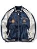 Huaxia Junpin Men's Dragon Embroidery Baseball Jacket - Chinese Style Trendy Outerwear A024.
