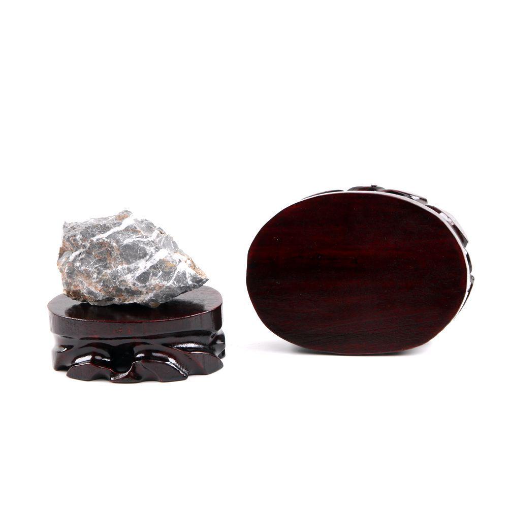 Junran Podstawa z litego drewna rzeźbiona dla posągu Buddy, wazonu, bonsai lub ekspozycji czajnika