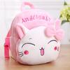 Striped Pink Bunny Cartoon Animal Plush Children Backpack For Toddler Use School