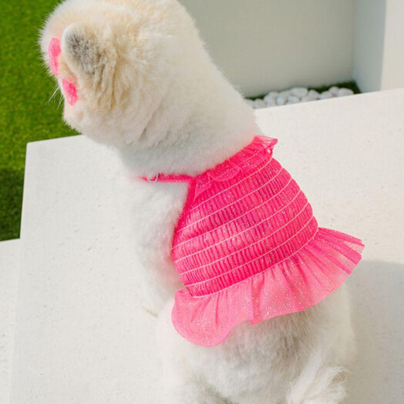 SALTYHEARTY Hello Crop Blouse NEON PINK