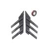 Universal Plastic Rear Window Side Spoiler Splitter For Car And SUVs With Adhesive Installation Enhances Aerodynamic