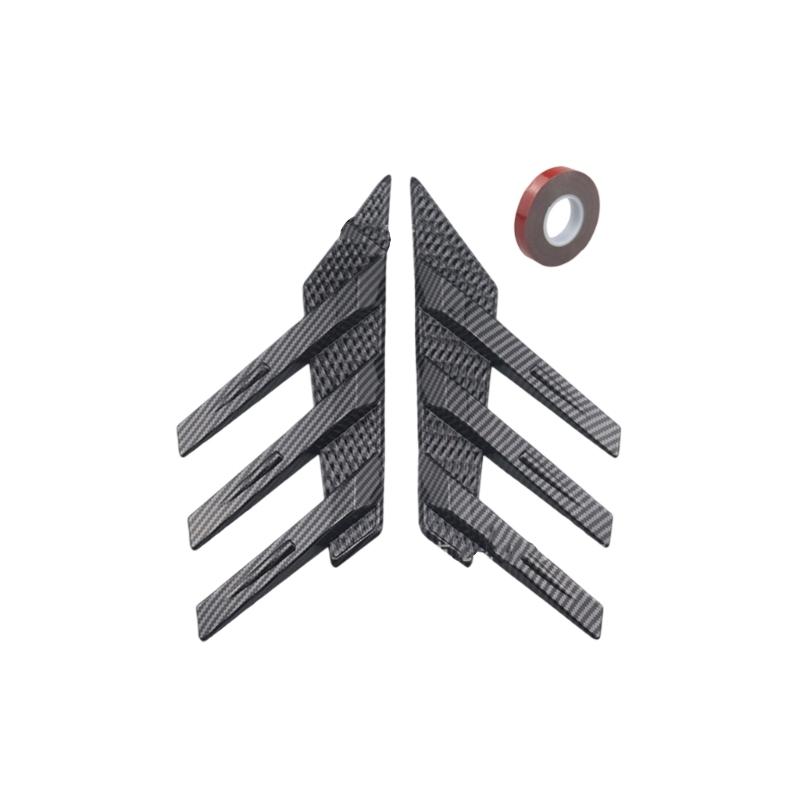 Universal Plastic Rear Window Side Spoiler Splitter For Car And SUVs With Adhesive Installation Enhances Aerodynamic