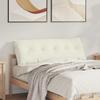 Back Cushion Cream 140 x 50 cm Cord Fabric