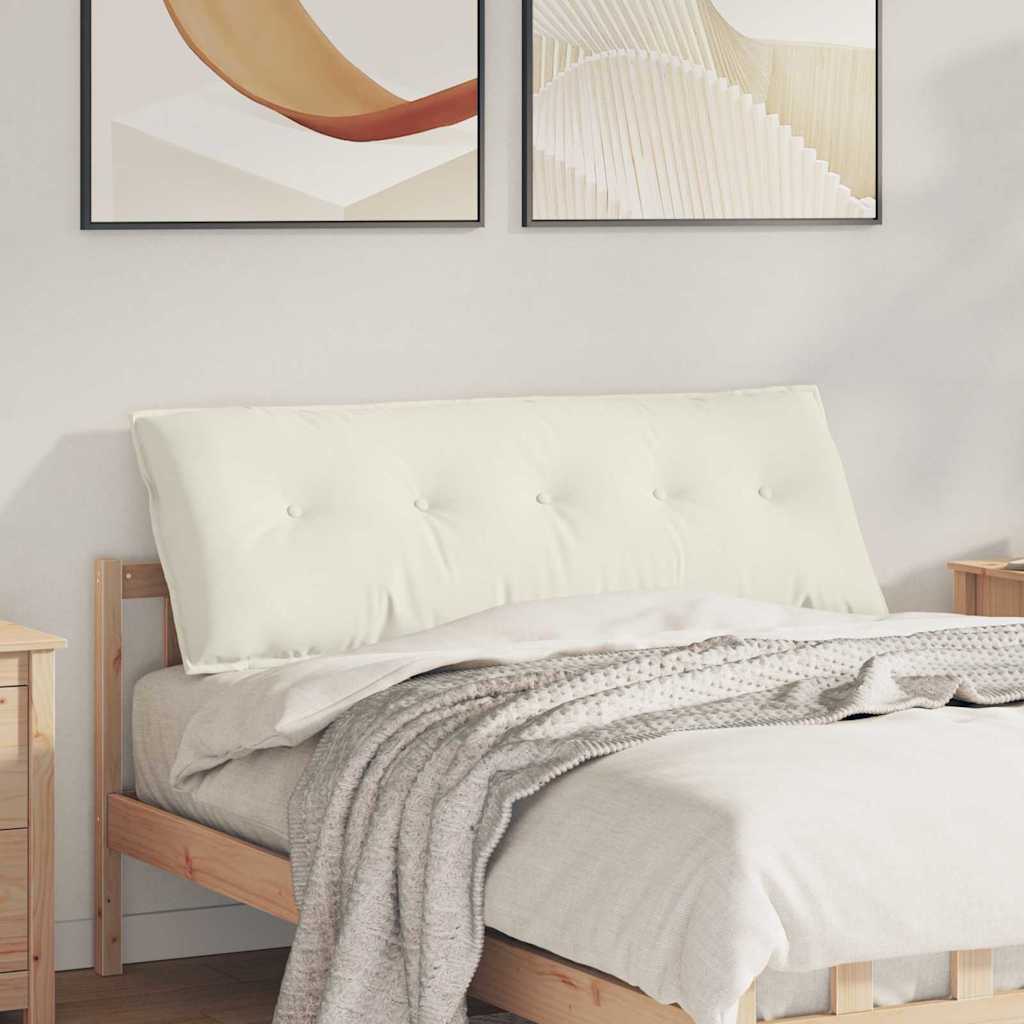 Back Cushion Cream 140 x 50 cm Cord Fabric