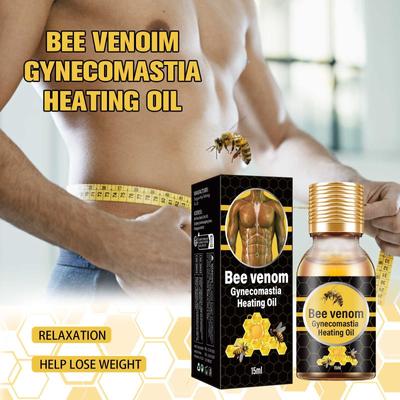 Bienen-Gynäkomastie-Heizöl, Bestes Bienenöl für Männer, Männeröl, Bienenöl für Männer, Gynäkomastie-Straffungsöl für Männer 15 ml