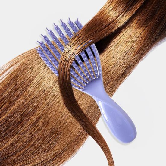Women Fluffy Hair Brush Portable Anti-static Vented Hair Paddle Brush Scalp Massage Hair Voluming Styling Detangling Comb