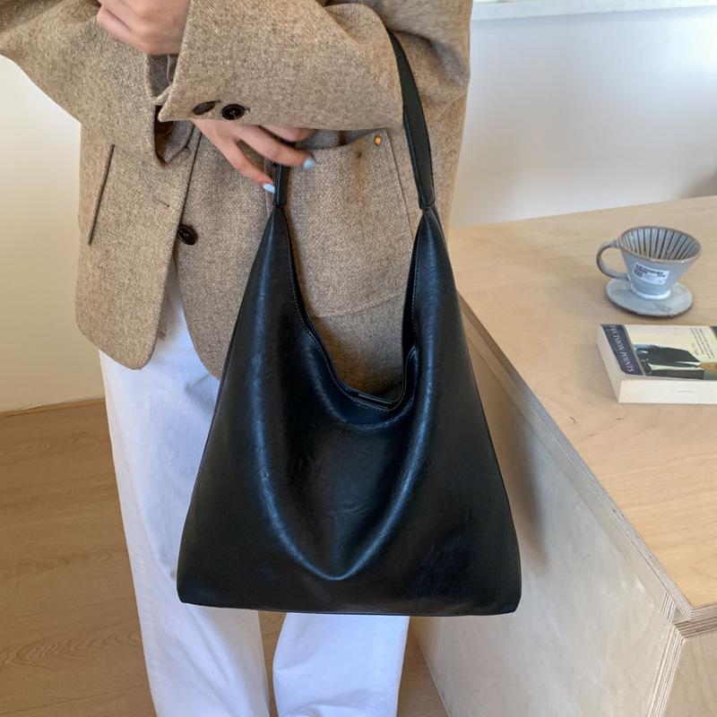 Retro tote bag women's bag 205 autumn and winter new trendy Korean underarm bag versatile large-capacity shopping bag bag
