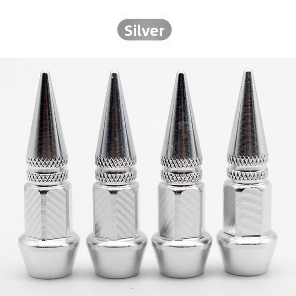 4pcs Universal Pointed Valve Tips Sharp Pointed Auto Parts Tire Valve Cover Bicycle and Motorcycle