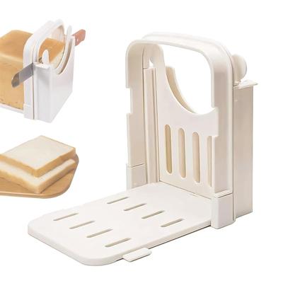 Folding Bread Easy To Adjustable Ideal for Making Breakfast Includes Bread Slicer Guide Slicer, Use, Thickness, Space-Saving, Washable, Bread,