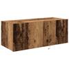 Wall Mounted TV Cabinet with LED Lighting Reclaimed Wood Look 80 x 35 x 31 cm Engineered Wood