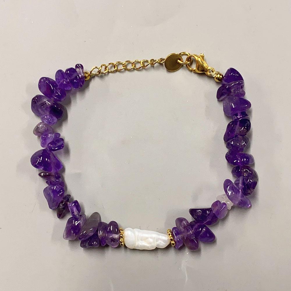 Feeling Spar Mix and Match Armband Natur Süßwasserperlen Armband Reisetrend Matching