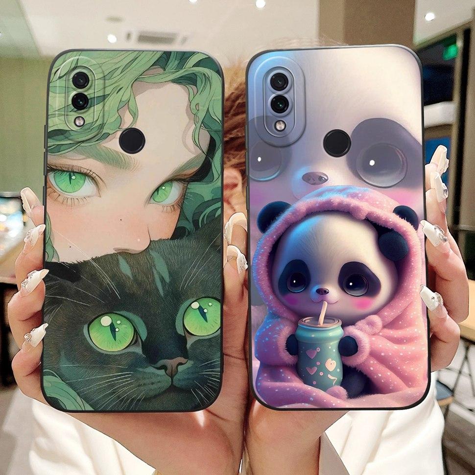 For Xiaomi Redmi Note 7 Case Cute Panda Cartoon Painted Cover Soft Silicone Phone Case For Redmi Note 7 Note7 Back Covers Bumper