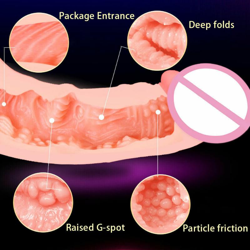 Męski Masturbator Pochwa Realistyczny Penis Dildo Ssanie Cipki Penis Rozszerzenie Dwa Zastosowania Masaż Analny Seks Zabawka Dla Mężczyzn Pary 18+