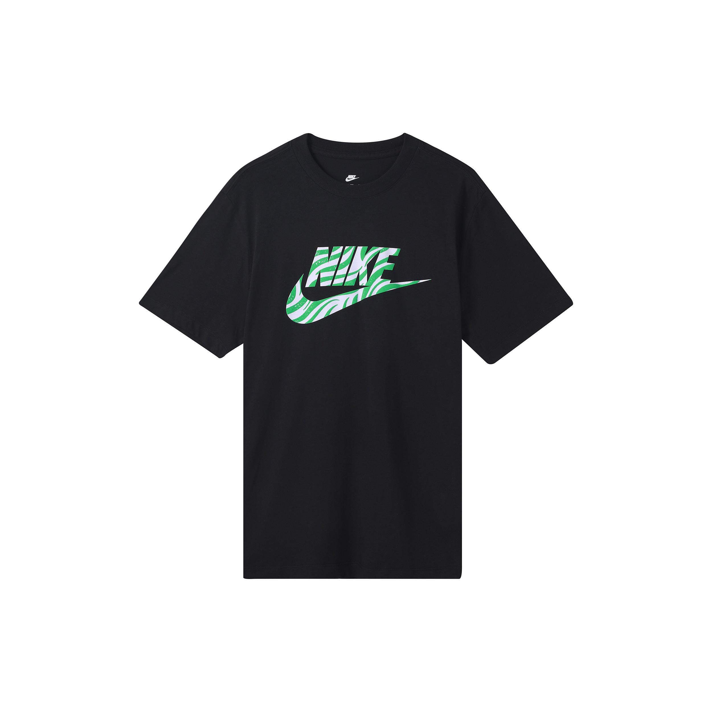 Nike Sportswear T-Shirt  Black Green  Men s FB9820-010 S