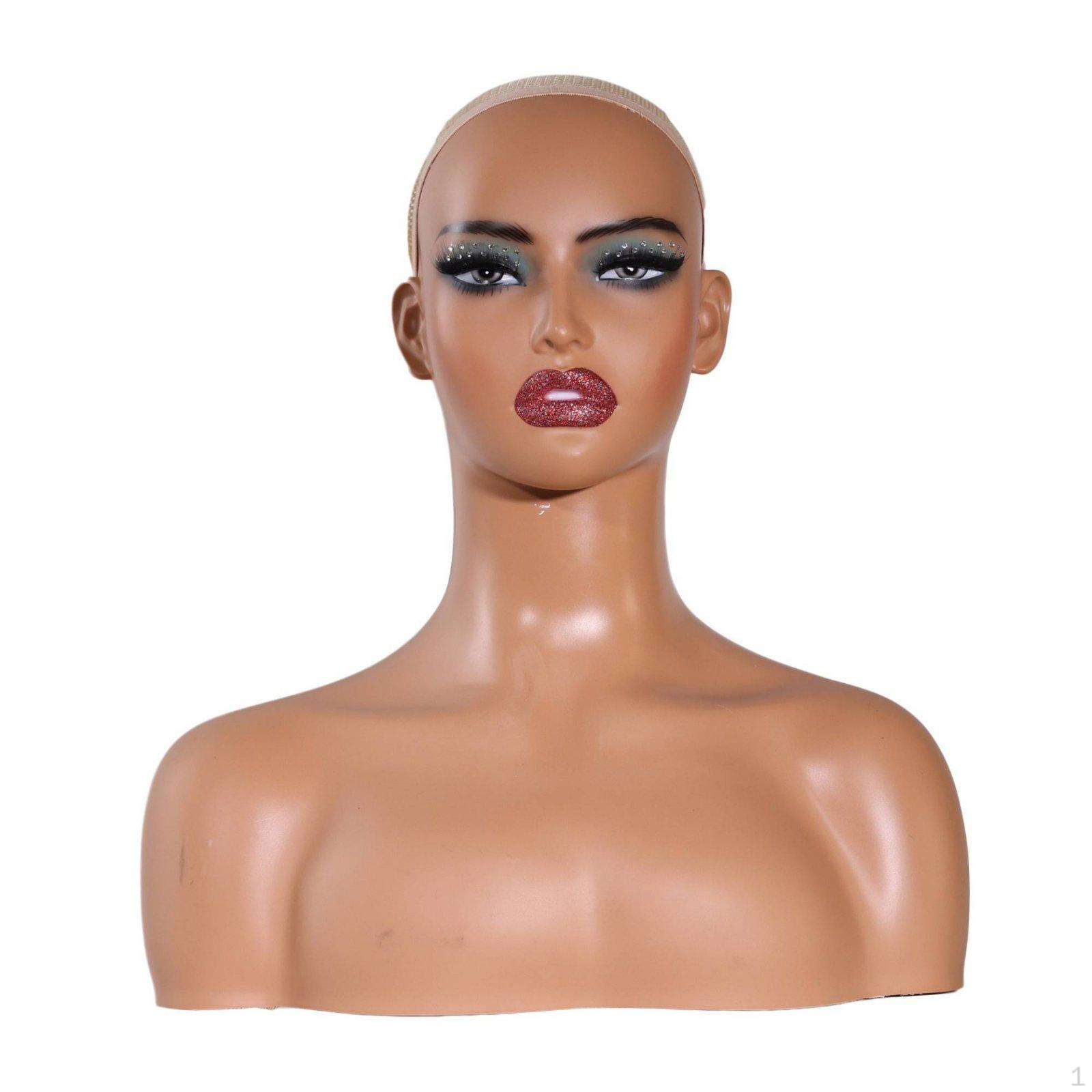 Hairpiece Display Head Professional Look Mannequin for Jewelry Sellers, Salon Owners,