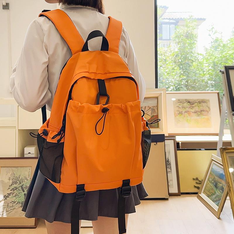 Stylish And Simple Wind Travel Backpack Color Matching Large-Capacity Backpack Campus High School Student Schoolbag