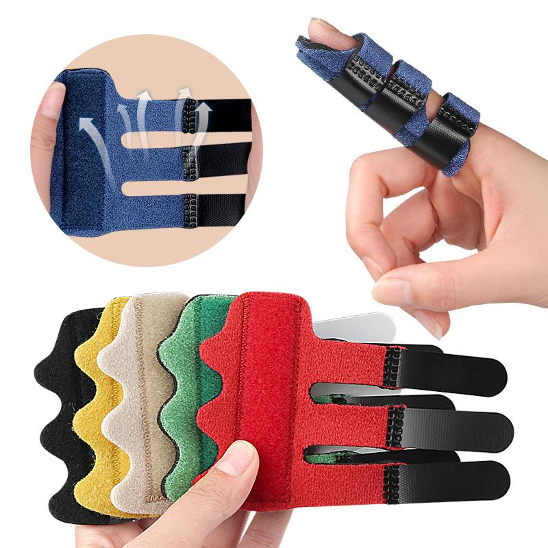 1Pc Finger Fixation Splint, Hand Support, Finger Support, Steel Plate, Five-finger Comfortable Fixation, Sports Finger Guard, Protective Gear