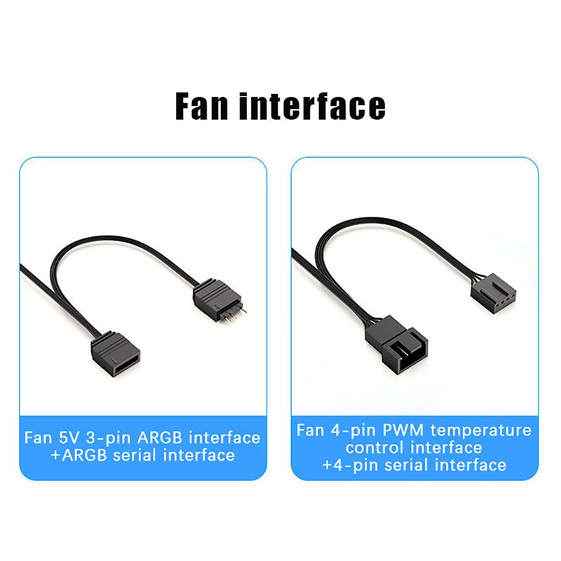 12Cm Argb 4 Pin Computer Case Fan Quiet Cooling 12V Large Air Volume 800-1600Rpm For Desktop Gaming Pc Build