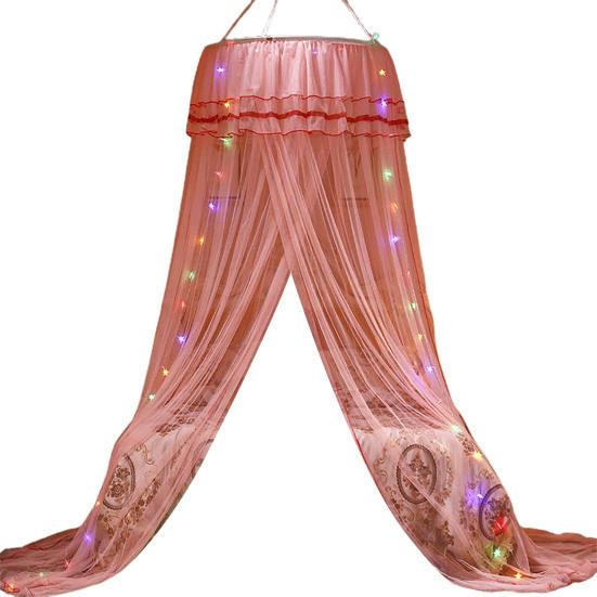 Ruffle Dome Ceiling Mosquito Net Princess Mesh Canopy Dust-proof Bedroom Decor