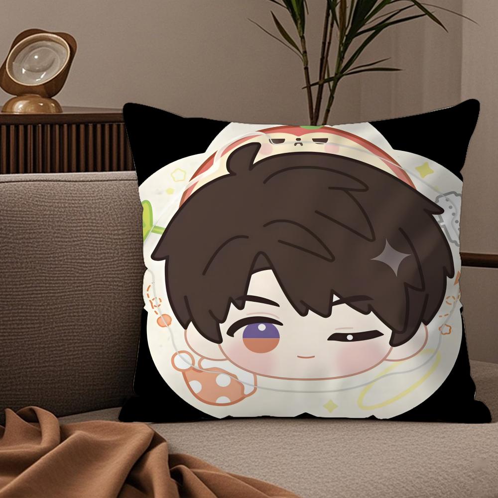 Cartoon Love And Deepspace Sylus Pillow Case Silky Elegant Comfort Sofa Bed Invisible Zipper