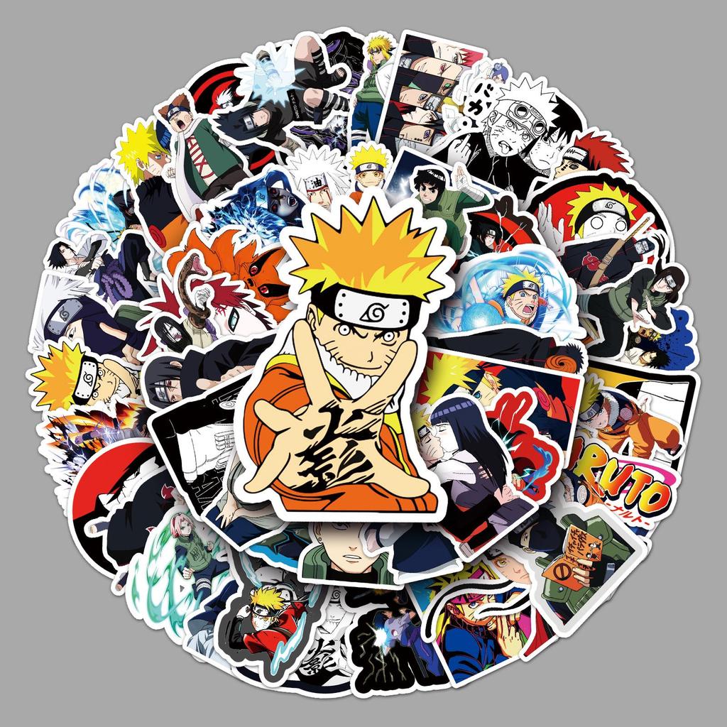 54pcs Naruto Anime Stickers: Waterproof Decals for Laptops, Suitcases, Cars