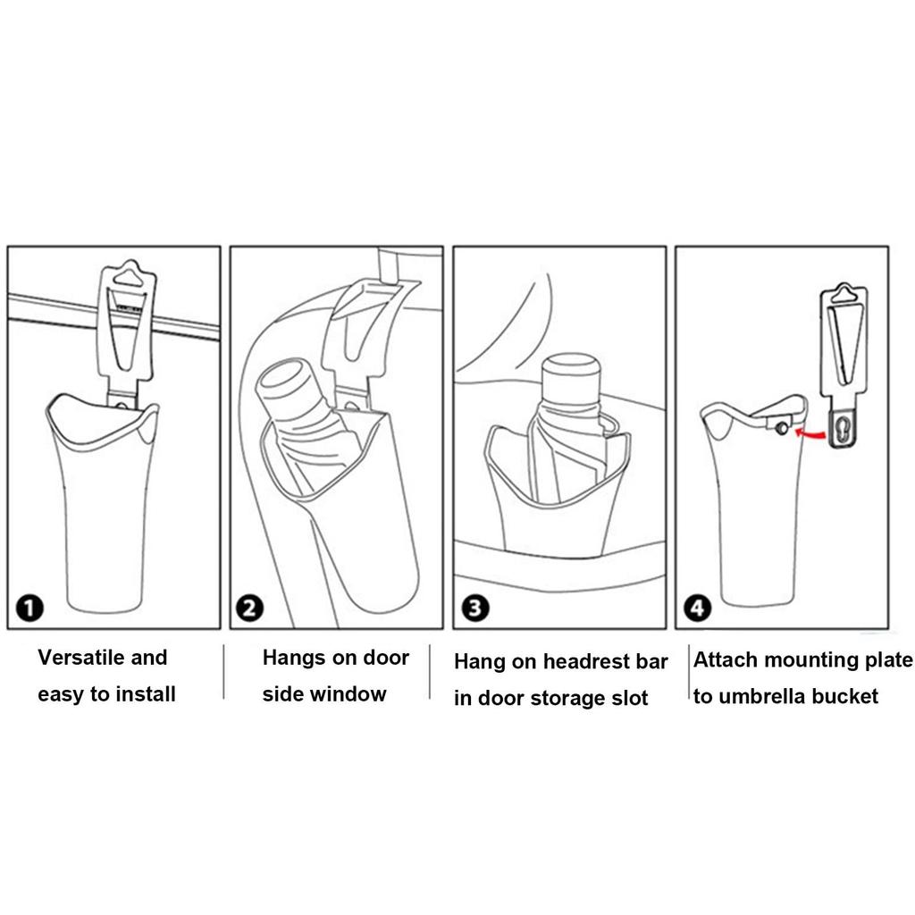 Dtharen Multifunctional Car Storage Box, Hanging Car Umbrella Organizer | Hanging Umbrella Holder, Folding
