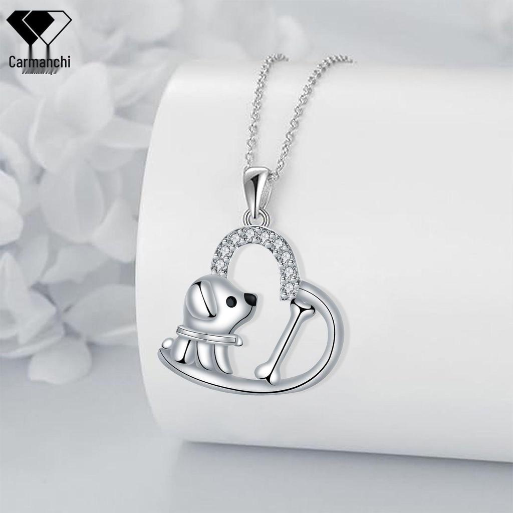 Anime Heart Pendant Dog Necklace - Fashionable Women's Jewelry Accessory