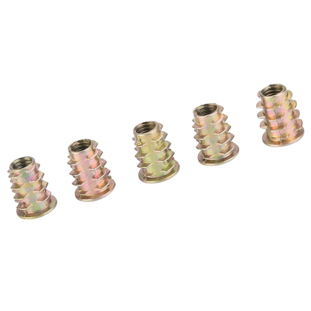 50 bucăți M6 din aliaj de zinc în interiorul piulițelor cu priză hexagonală pentru mobilier din lemn (M6*15)